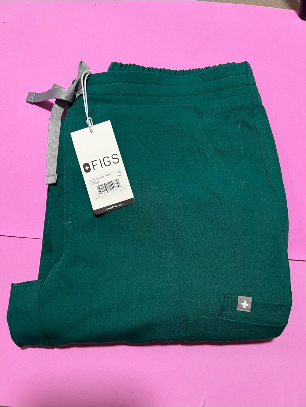 New with tag Figs Green Scrub Pants Skinny Size Xsmall